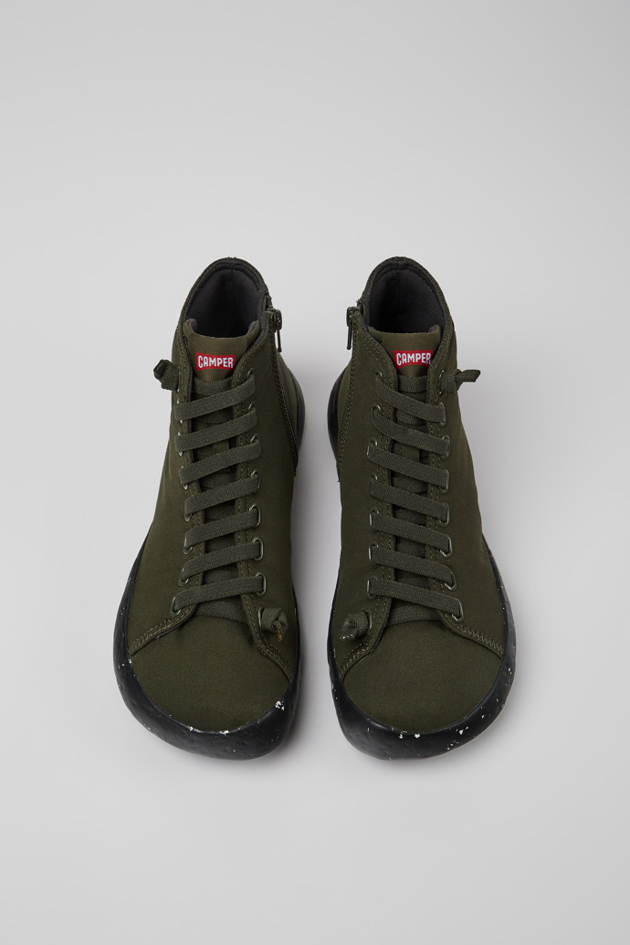 Overhead view of Peu Stadium Green ankle boots for men