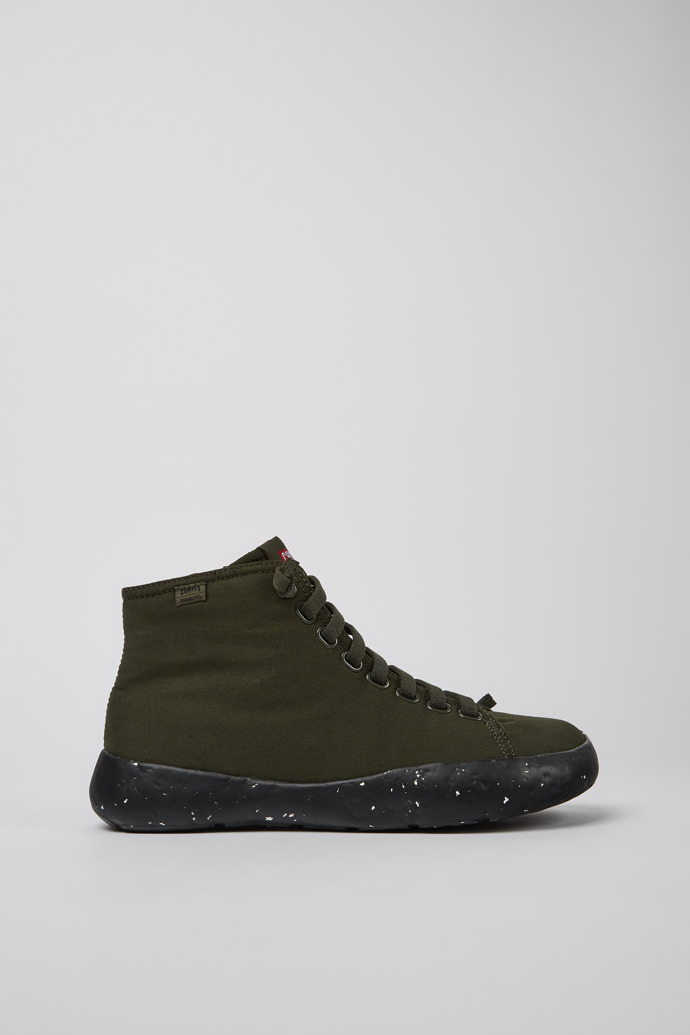 Side view of Peu Stadium Green ankle boots for men