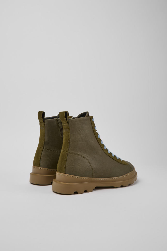 Back view of Brutus Green boots for men