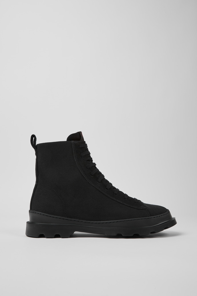 Side view of Brutus Black boots for men