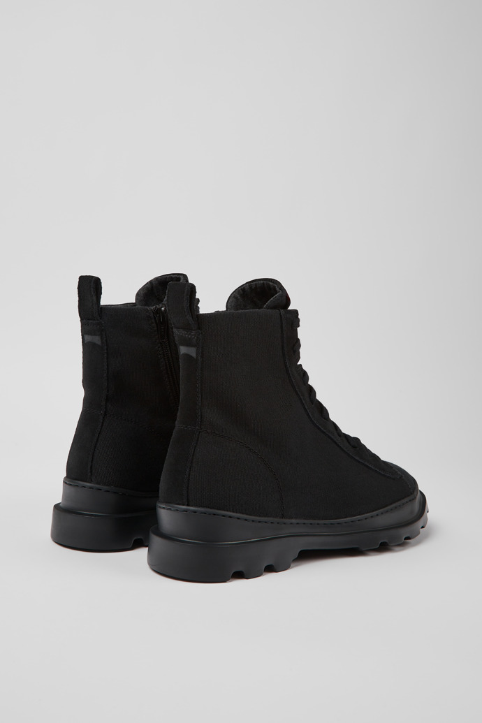 Back view of Brutus Black boots for men