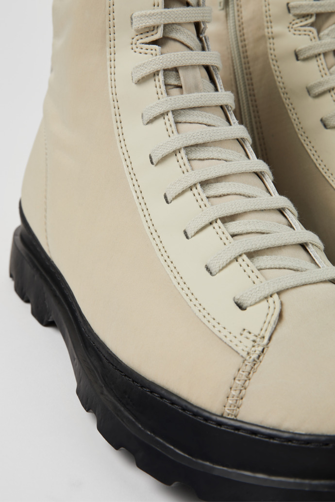 Close-up view of Brutus PrimaLoft® Gray medium lace boot for men