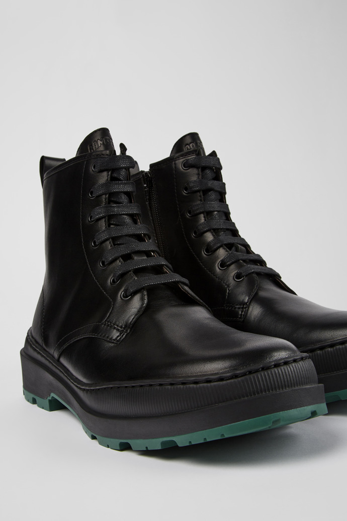 Brutus Trek Botas medias negras de piel para hombre