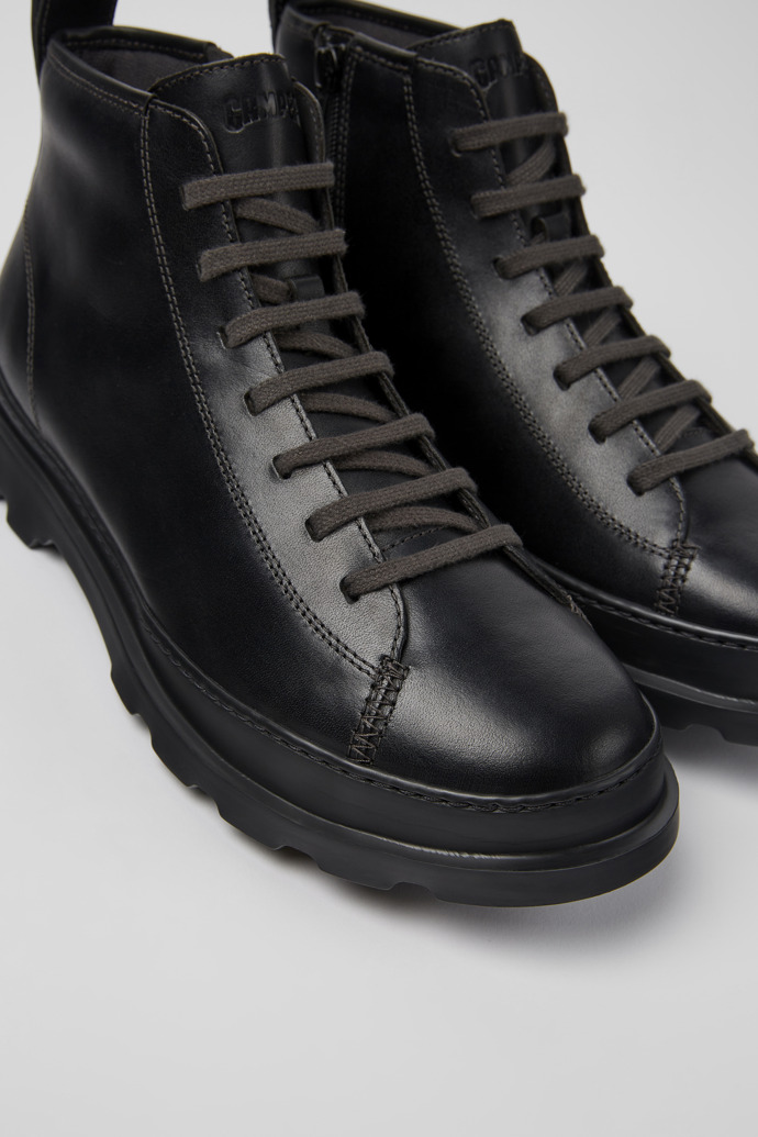 Close-up view of Brutus Gray ankle boot for men