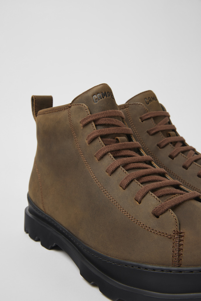 Close-up view of Brutus Brown ankle boot for men