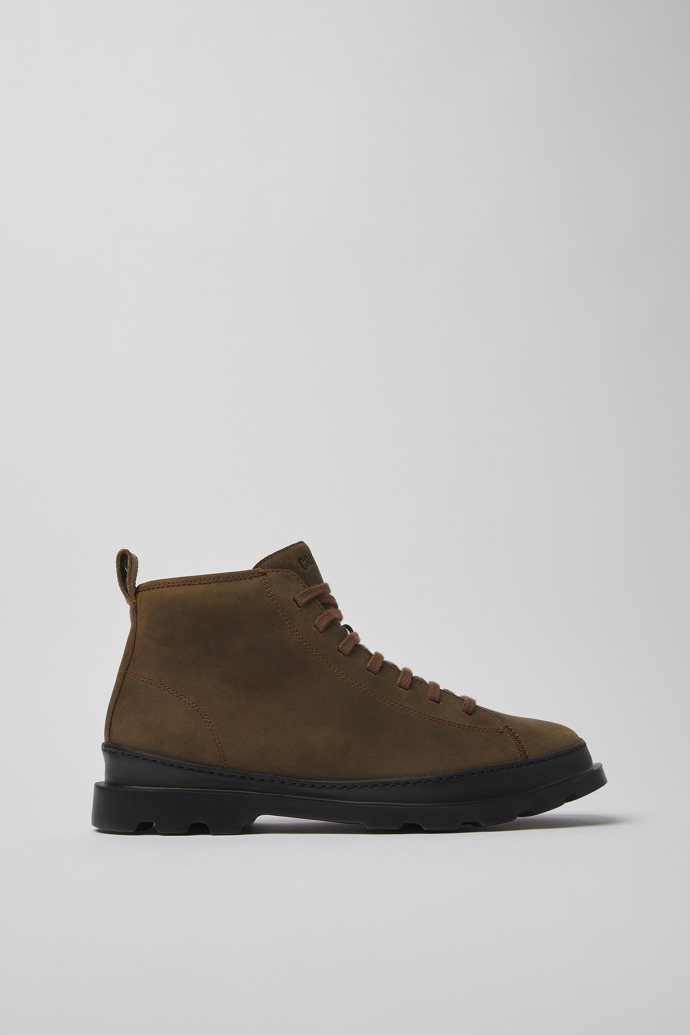 Image of Side view of Brutus Brown ankle boot for men