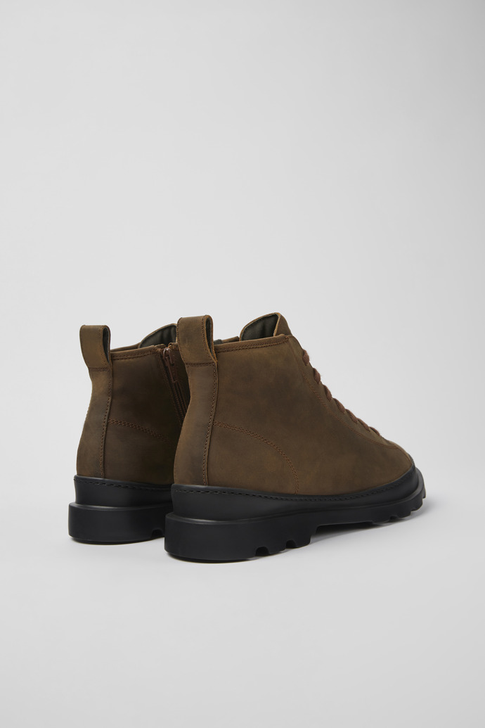 Back view of Brutus Brown ankle boot for men