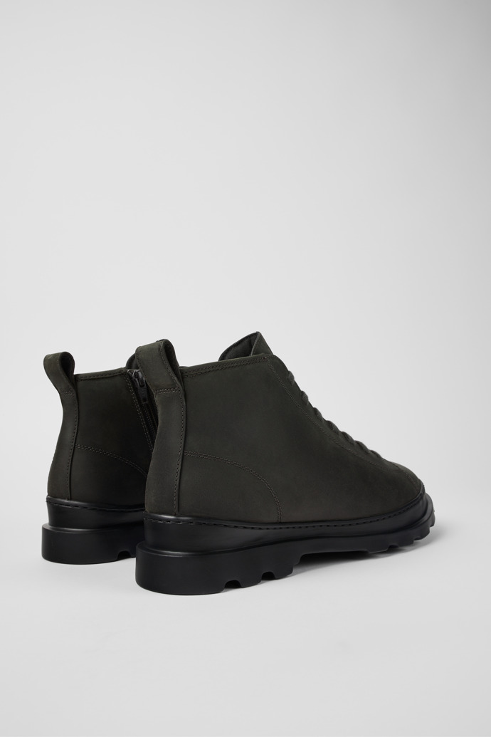 Back view of Brutus Gray ankle boot for men