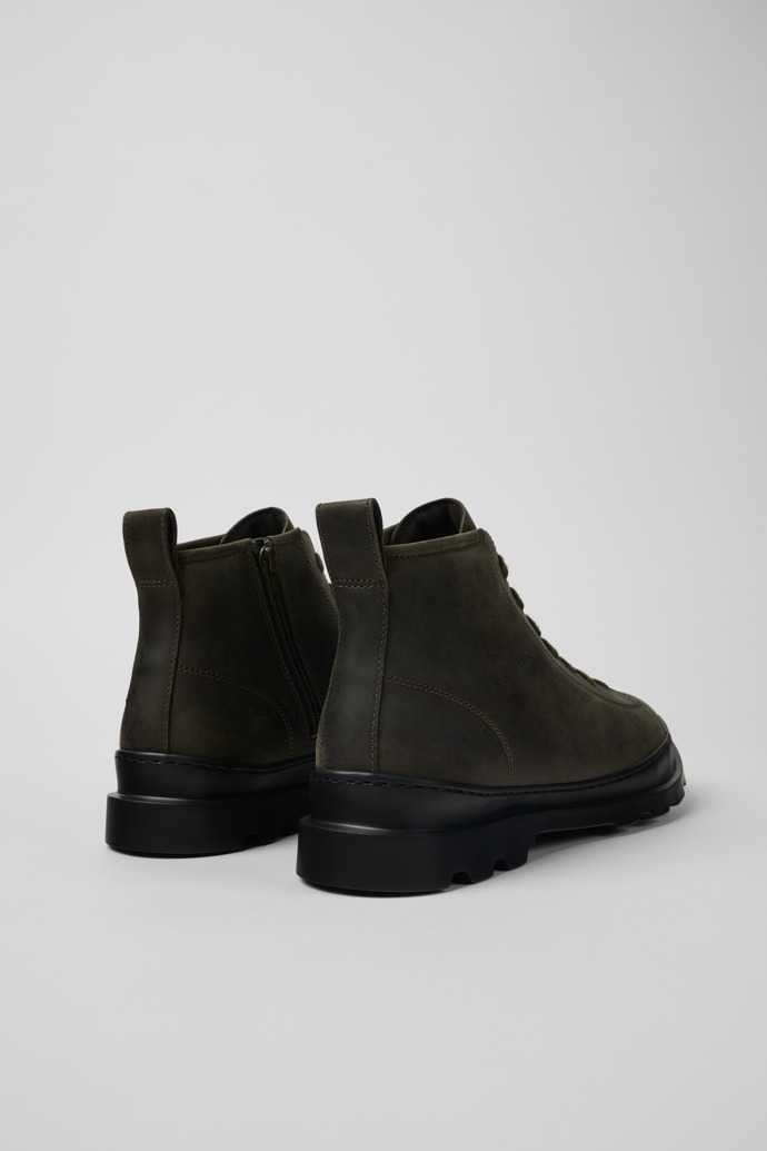 Back view of Brutus Dark green ankle boot for men