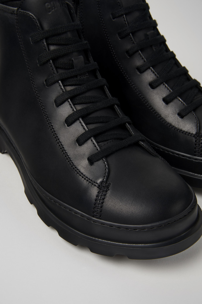 Close-up view of Brutus Black ankle boot for men