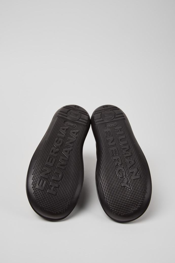 The soles of Beetle Black Textile and Nubuck Ankle Boots for Men.