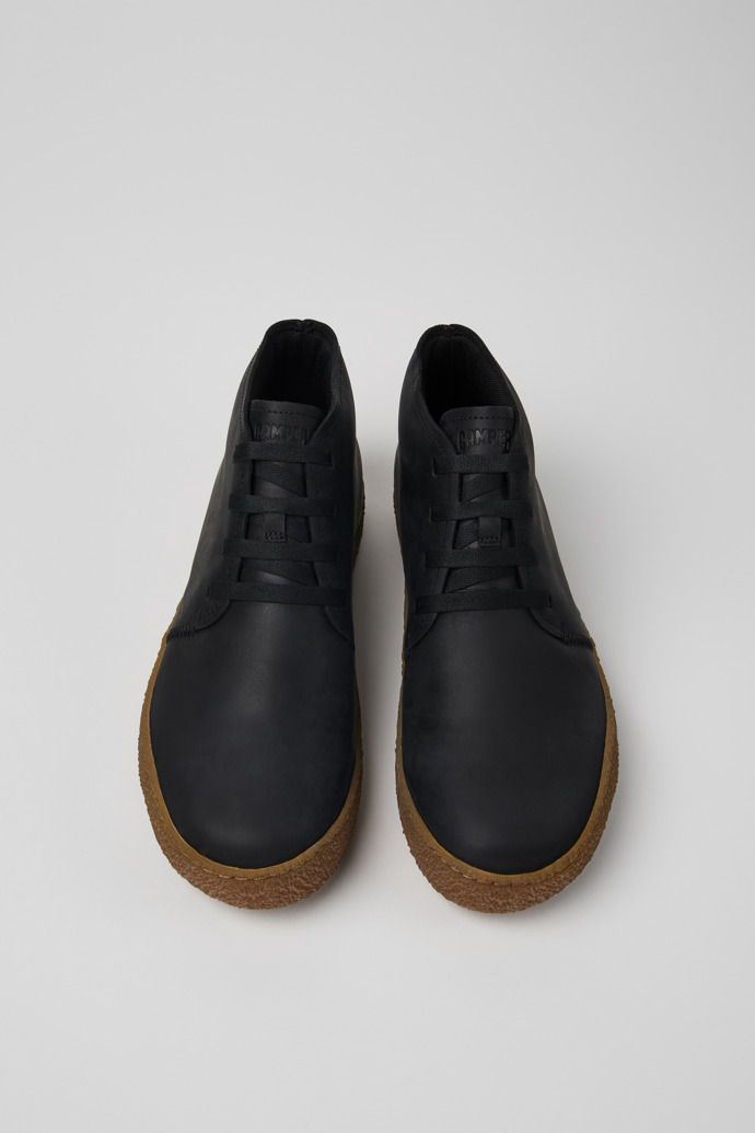 Peu Terreno Desert boots en nubuck noir pour homme