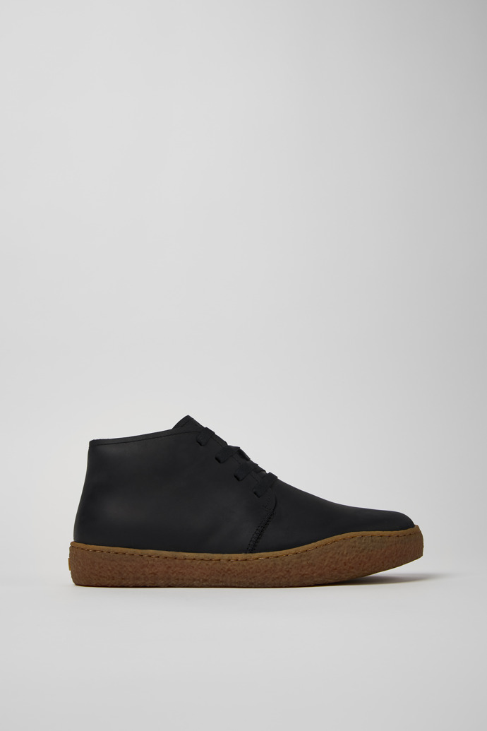 Image of Side view of Peu Terreno Black Nubuck Desert Boot for Men