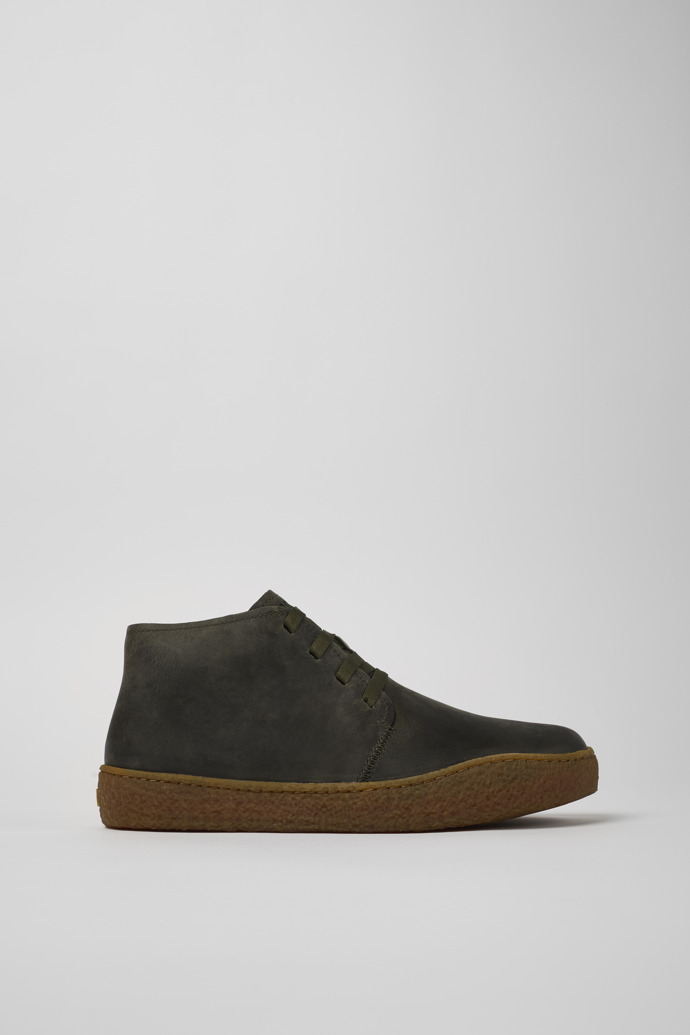 Side view of Peu Terreno Green Nubuck Desert Boot for Men