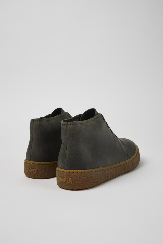 Back view of Peu Terreno Green Nubuck Desert Boot for Men