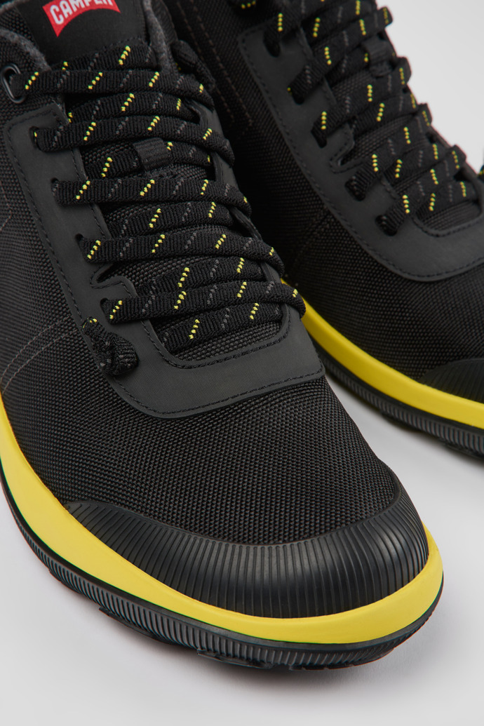 Close-up view of Peu Pista GORE-TEX Black textile ankle boots for men