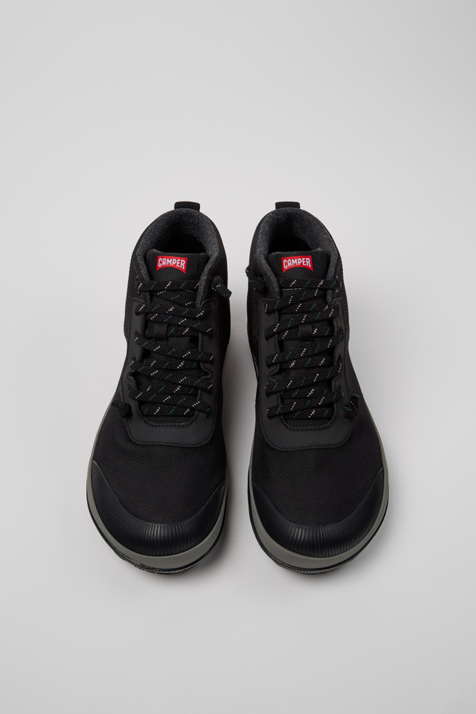 Overhead view of Peu Pista GM - GORE-TEX Black Textile Ankle Boots for Men.