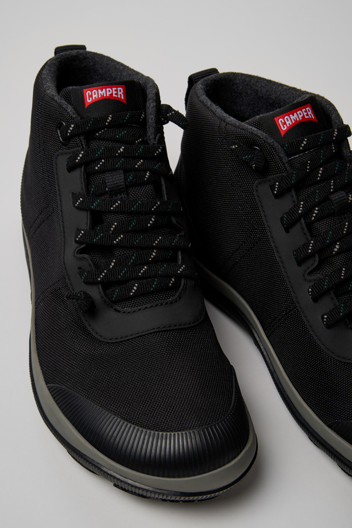 Close-up view of Peu Pista GM - GORE-TEX Black Textile Ankle Boots for Men.