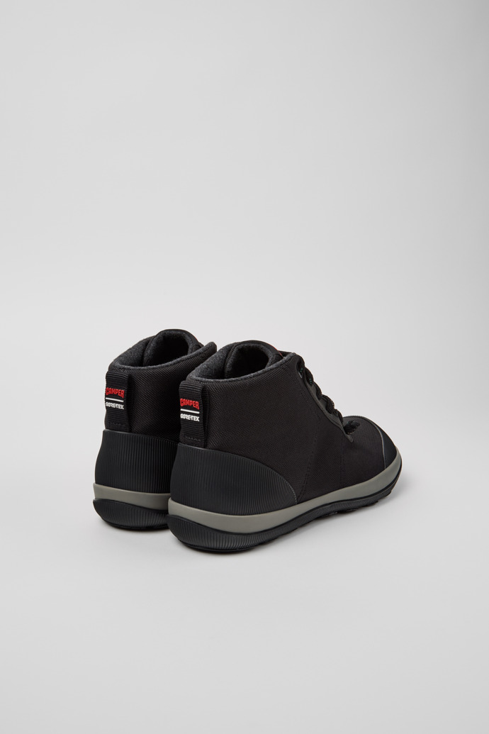 Back view of Peu Pista GM - GORE-TEX Black Textile Ankle Boots for Men.