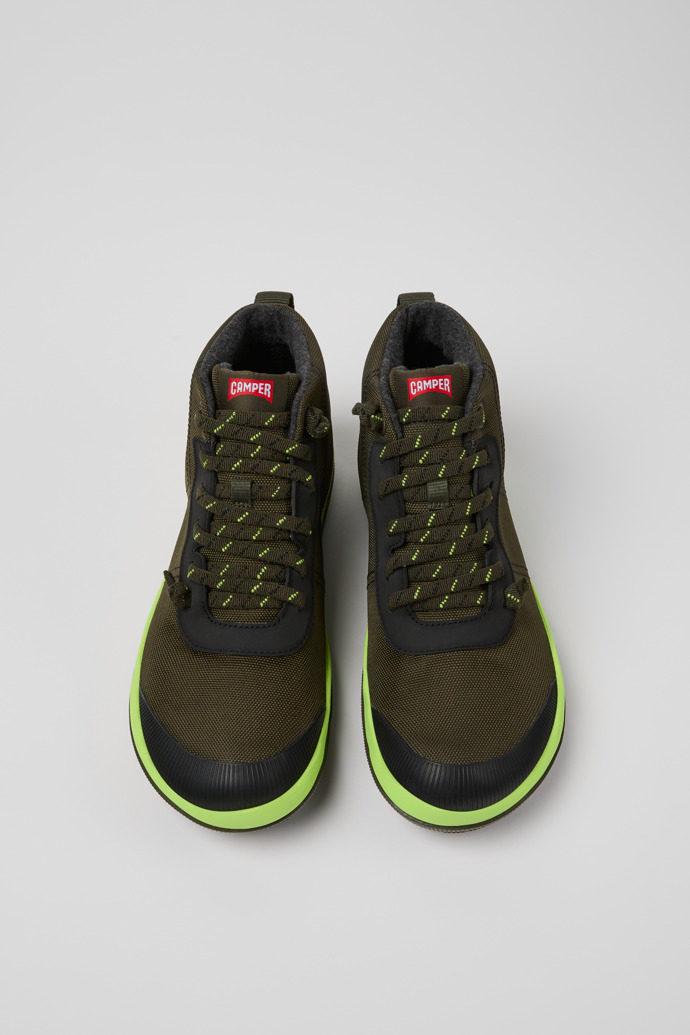 Overhead view of Peu Pista GM Multicolor Textile Ankle Boots for Men.