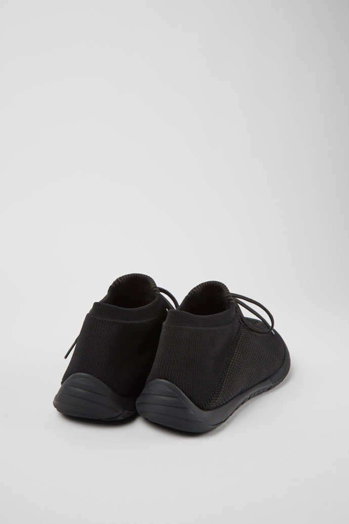 Back view of Path Black textile sneakers for men