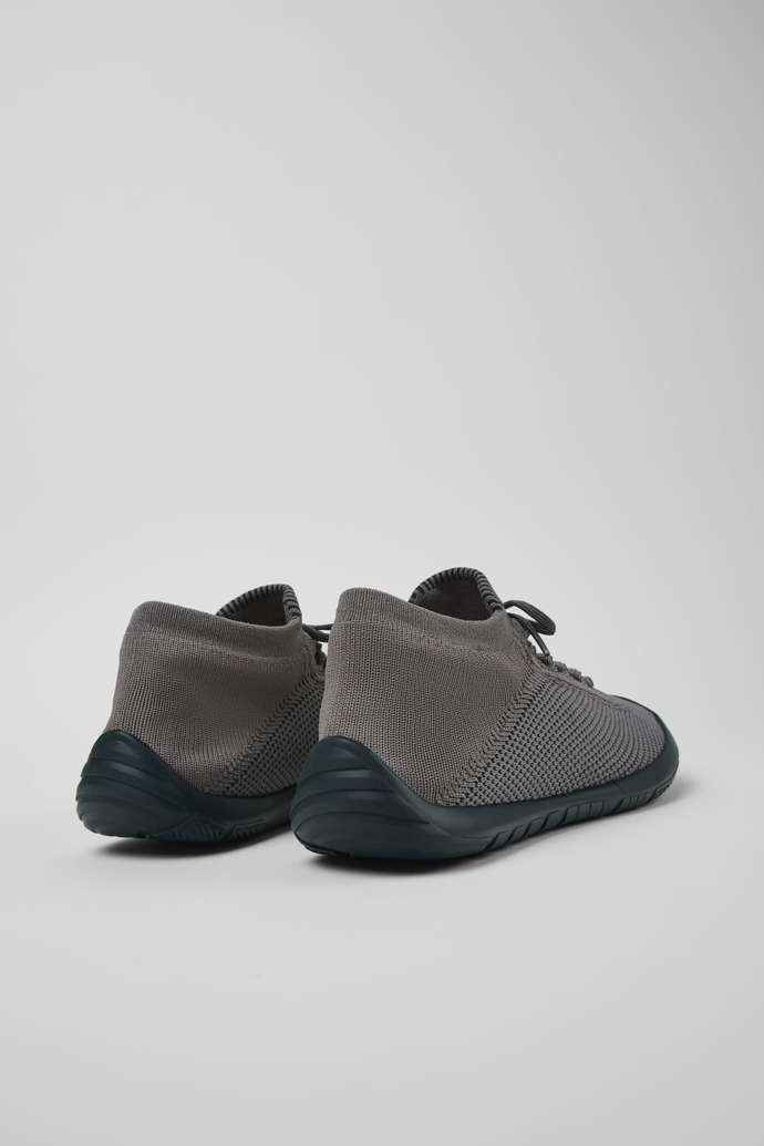 Back view of Path Gray textile shoes for men