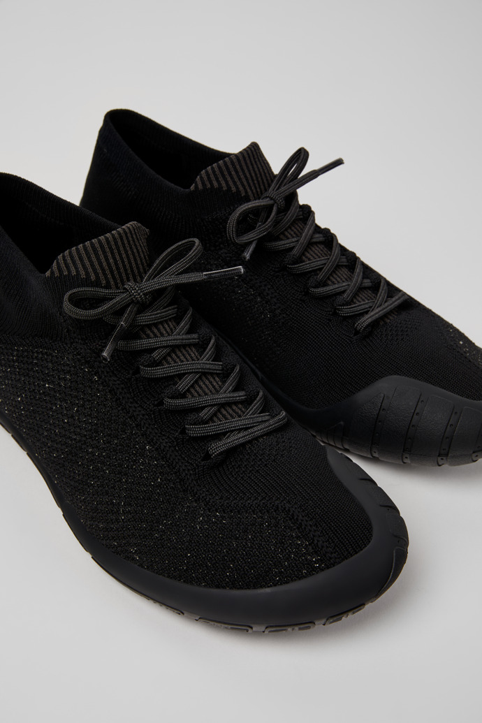 Close-up view of Peu Path Multicolor Recycled PET Sneaker Boots for Men.