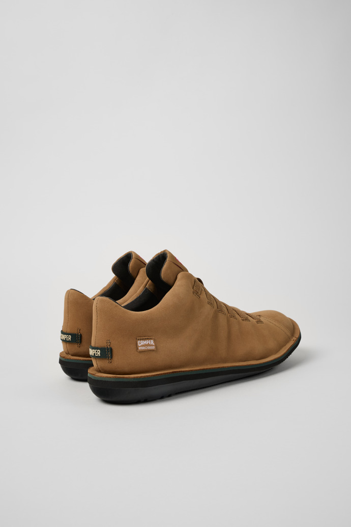 Back view of Beetle HYDROSHIELD® Brown nubuck sneakers