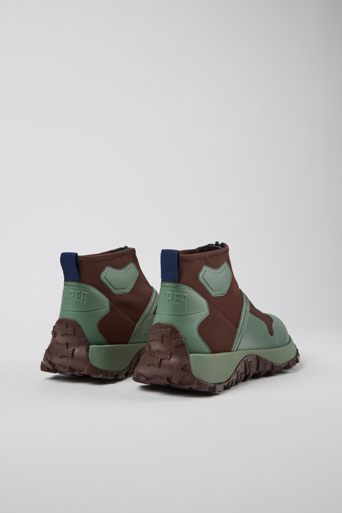Back view of Drift Trail VIBRAM Multicolored recycled PET ankle boots for men