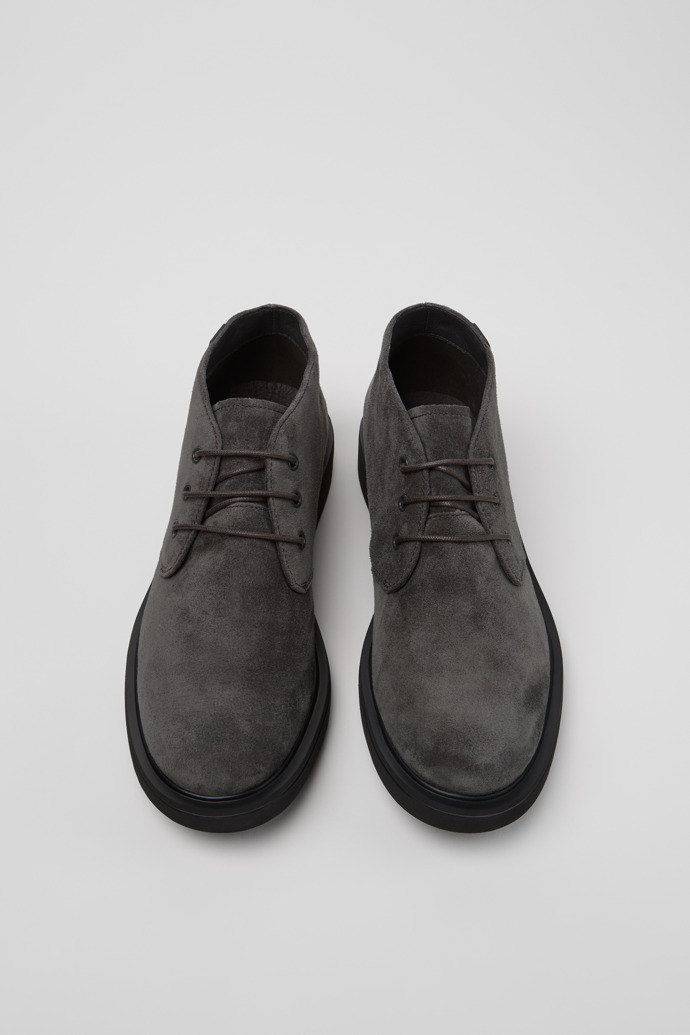 Norman Graue Stiefeletten aus Veloursleder für Herren.