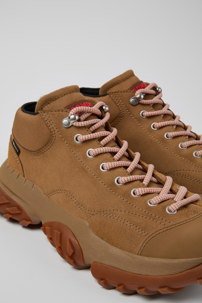 Close-up view of Karst Trek Brown ankle boots for men