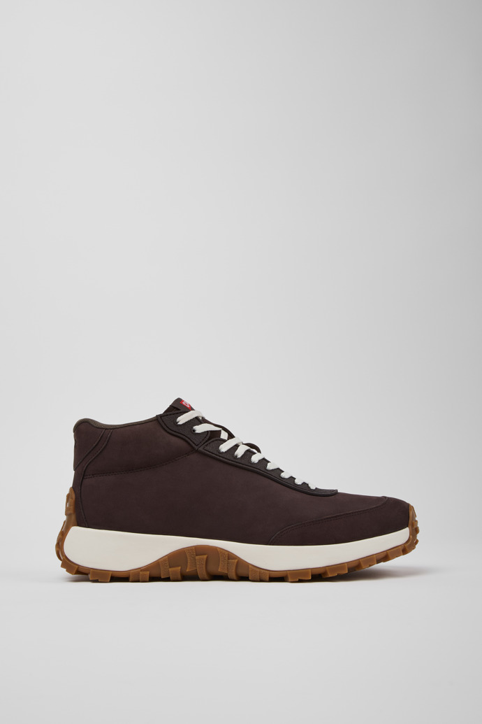 Side view of Drift Trail Brown Nubuck Sneaker Boots for Men.