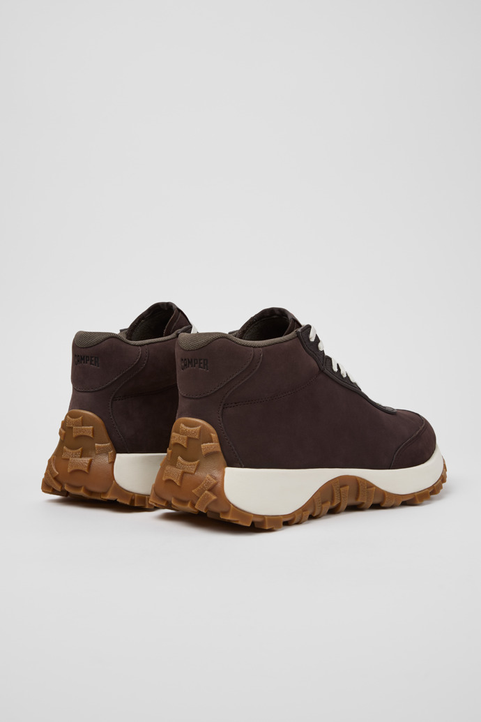 Back view of Drift Trail Brown Nubuck Sneaker Boots for Men.
