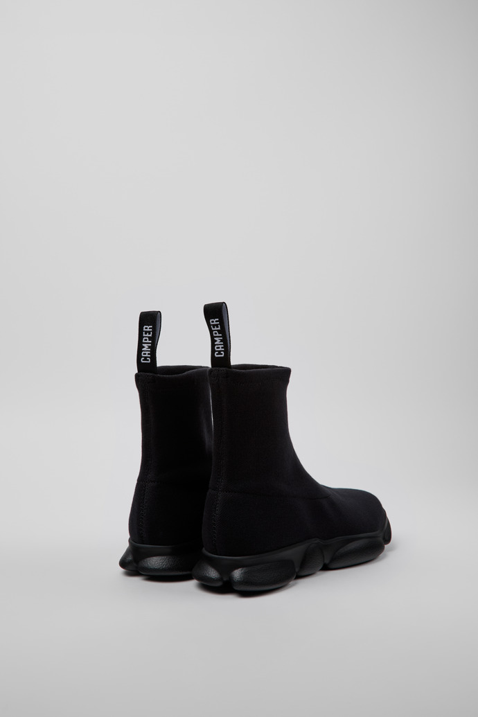 Back view of Karst Black TENCEL™ Lyocell™ and Recycled PET Mid Boots for Men.