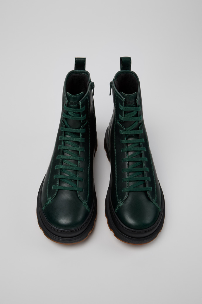 Brutus+ Botas de media caña verdes de piel para hombre.