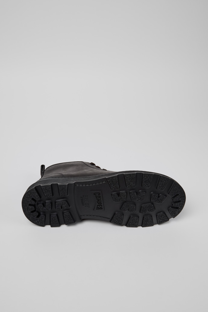 The soles of Brutus+ Black Nubuck Ankle Boots for Men.