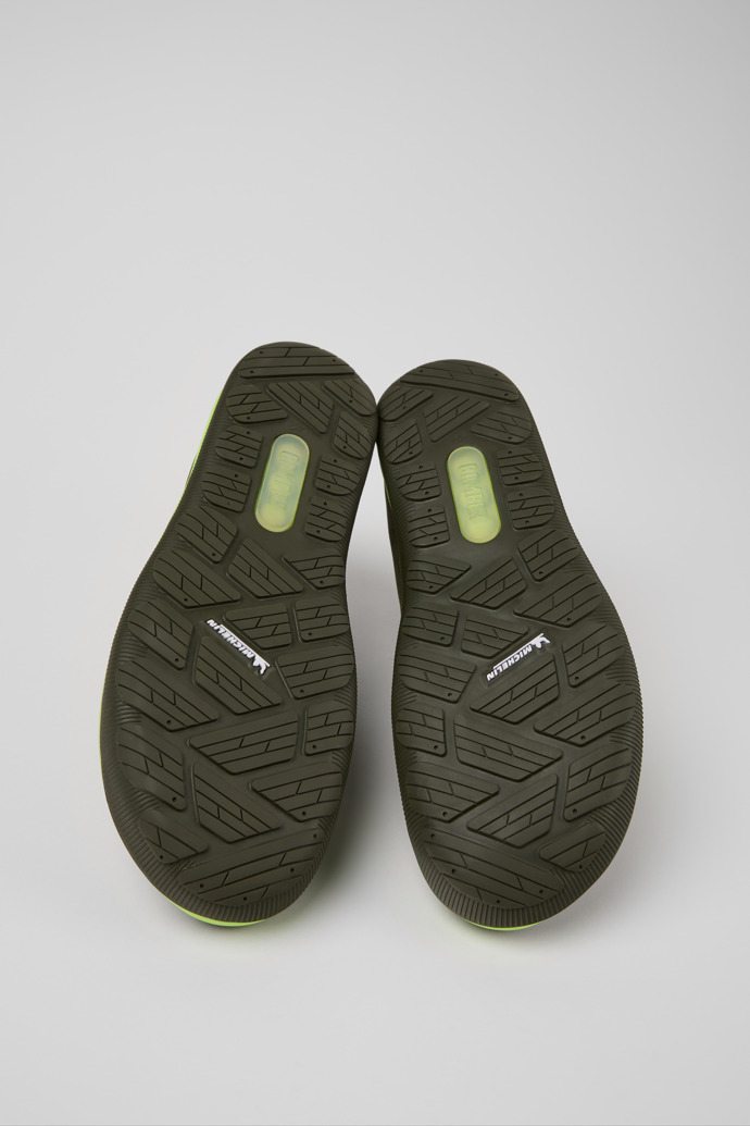 Peu Pista GM Botas de media caña verdes de tejido y nobuk para hombre.