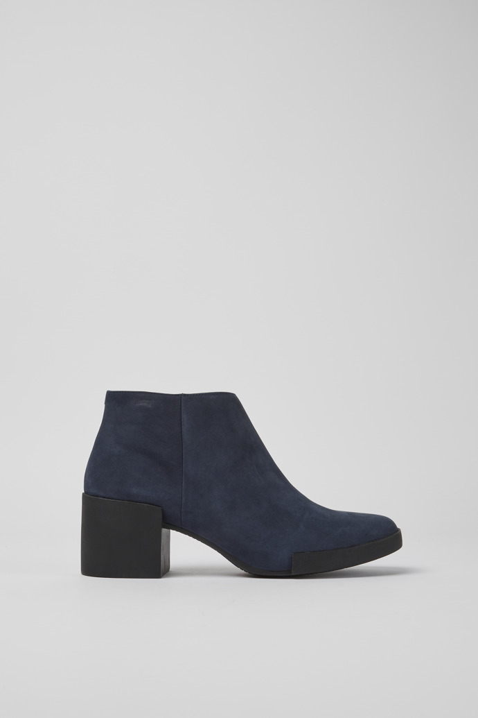 Image of Side view of Lotta Blue Ankle Boots for Women