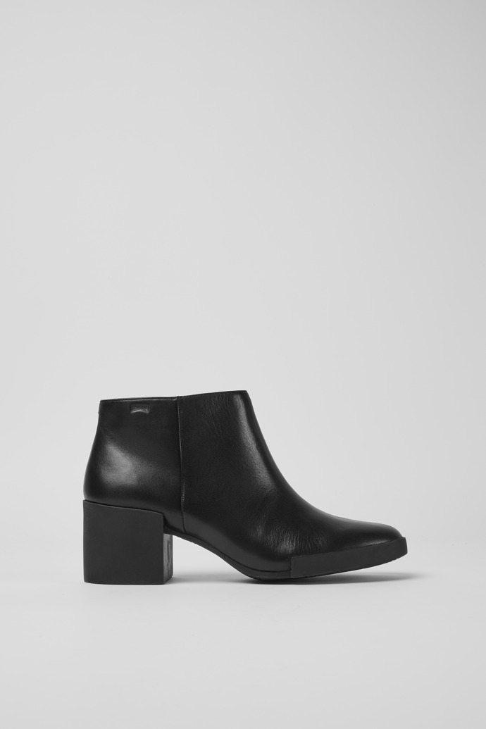 Image of Side view of Lotta Black Ankle Boots for Women