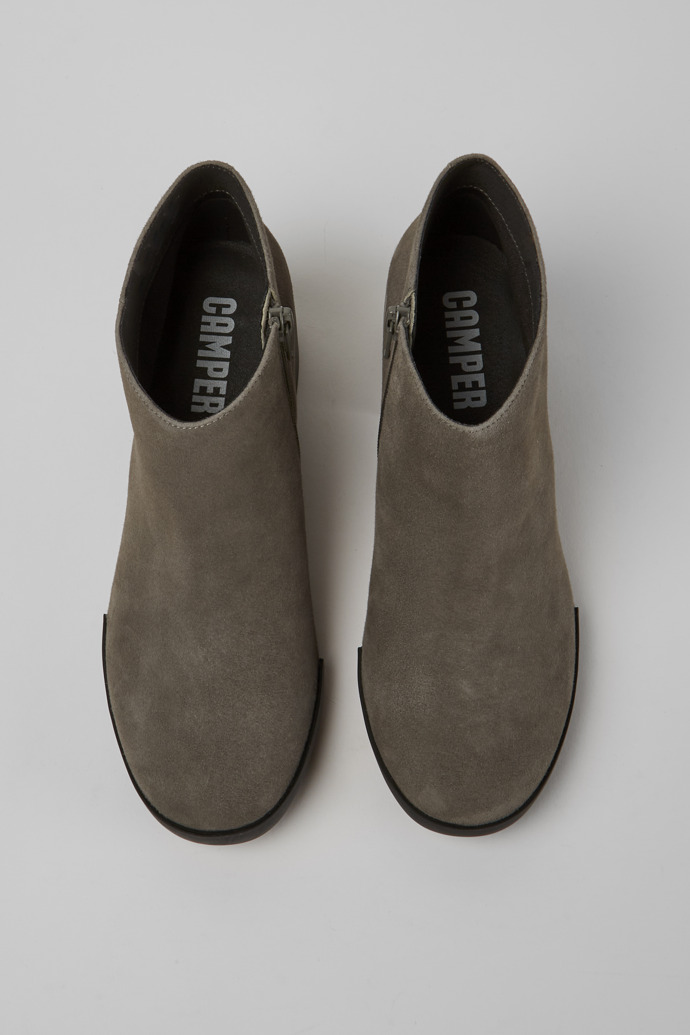 Overhead view of Lotta Grey Ankle Boots for Women