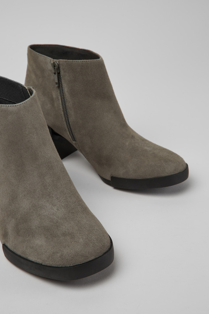 Close-up view of Lotta Grey Ankle Boots for Women