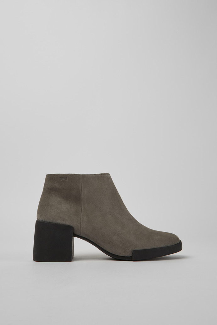 Image of Side view of Lotta Grey Ankle Boots for Women