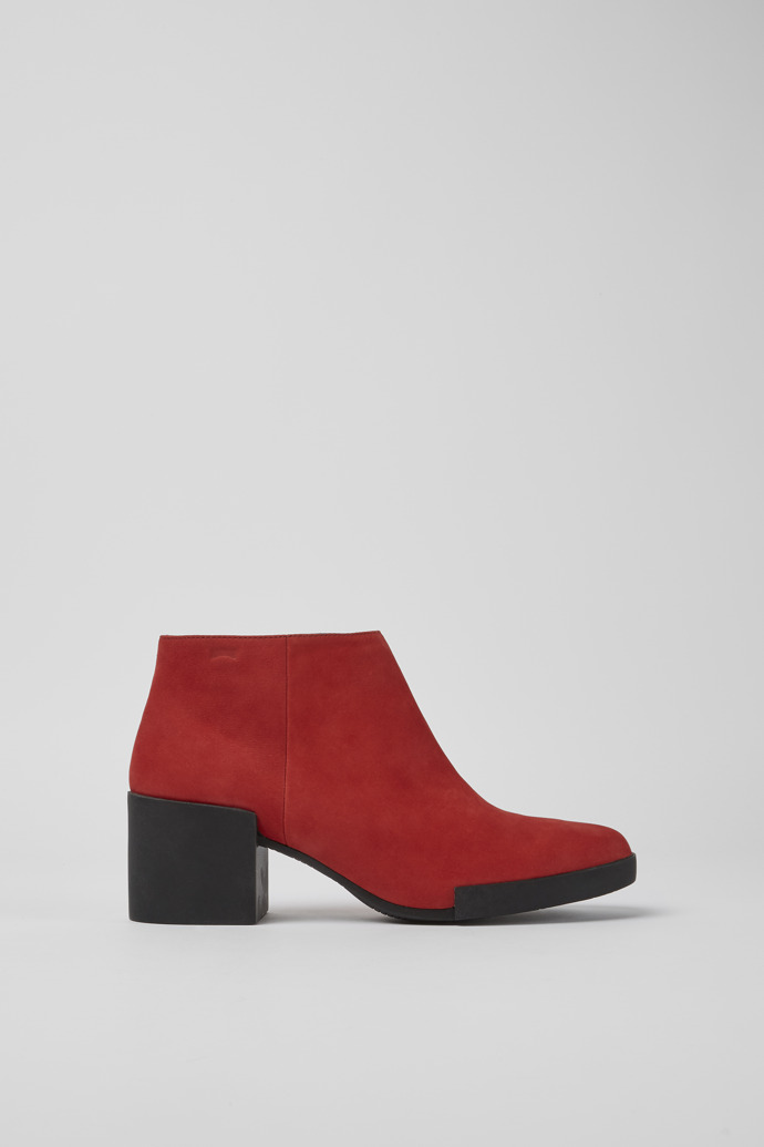 Side view of Lotta Red Ankle Boots for Women