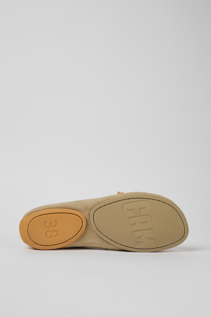 The soles of Right Beige Nubuck Shoe for Women
