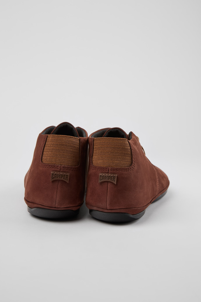 Right Bruine nubuck enkellaarzen voor dames