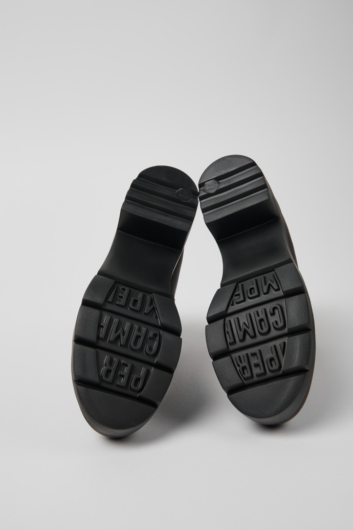 The soles of Wanda Brown Leather Boots for Women
