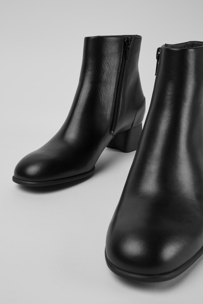 Close-up view of Katie Women's black ankle boot