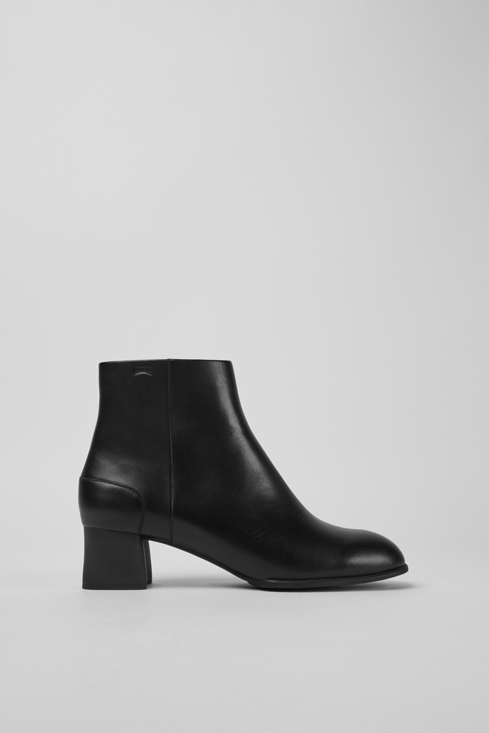 Side view of Katie Women's black ankle boot