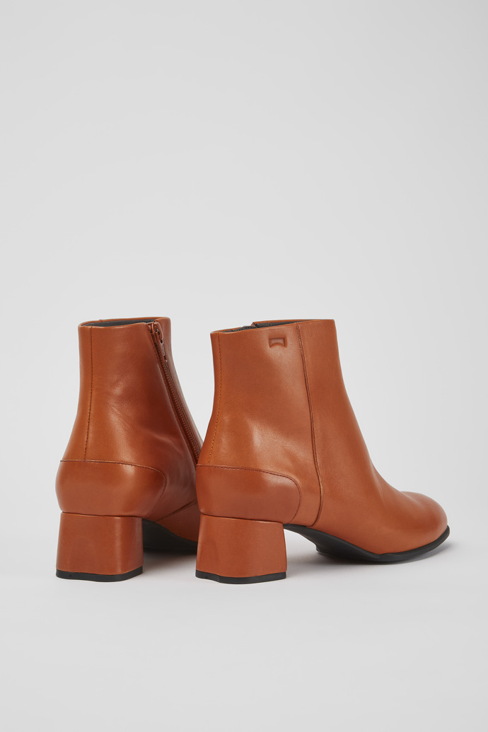 Back view of Katie Light brown leather ankle boots