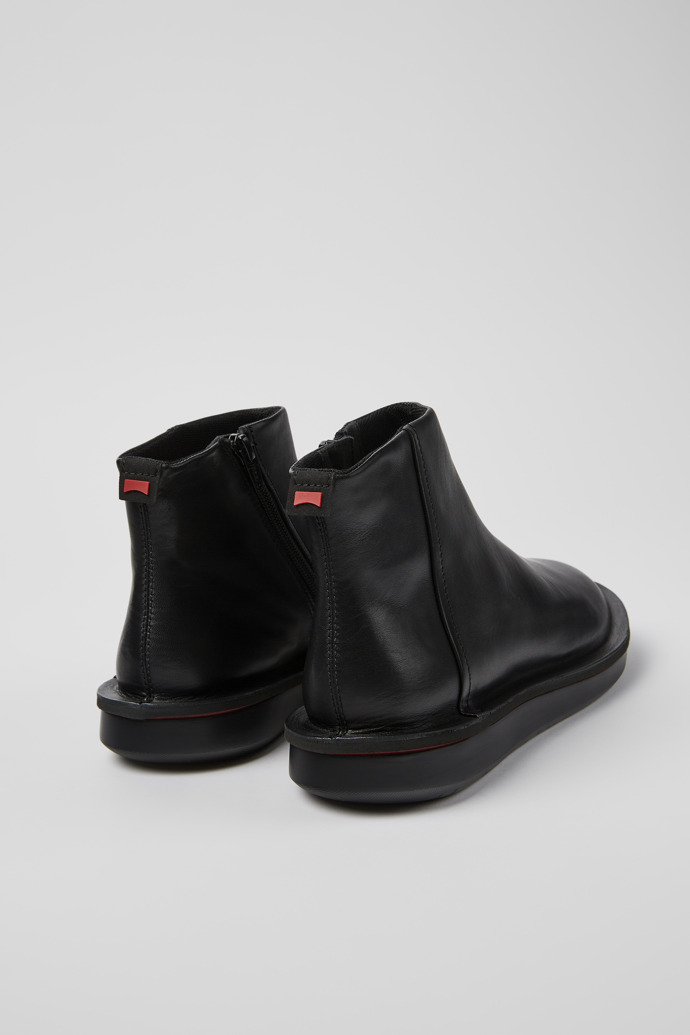 Back view of Formiga Black Ankle Boots for Women